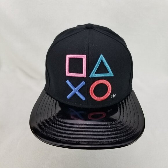 ✅Sony PlayStation 3D Embroidered Controller Button Snapback Hat Bioworld OSFA - Picture 2 of 9